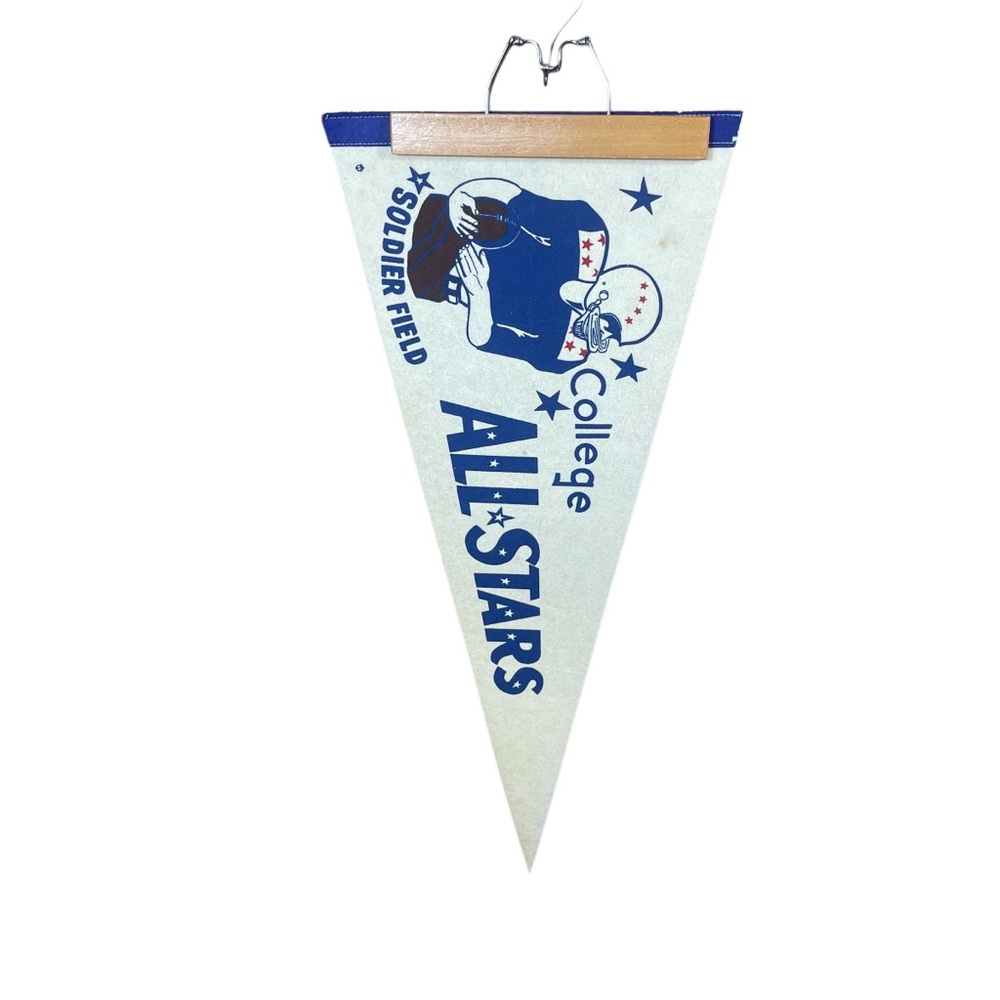 Original Vintage 1960- 70’s NCAA College Allstars Football Men’s Stadium Pennant